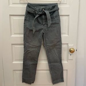 White House Black Market The Slim cropped pants, in army green